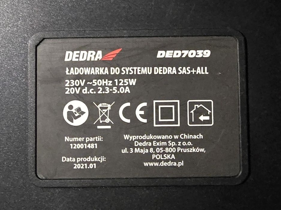 Szybka Ładowarka DEDRA-DED7039 SAS+ALL 18V.