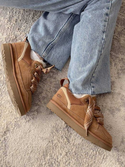 Женские ботинки UGG Lowmel Sneaker Chestnut 36-41 Натур Замша! Купить!
