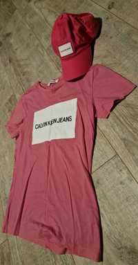 Oryginalny komplet tshirt + czapka marki Calvin Klein Jeans