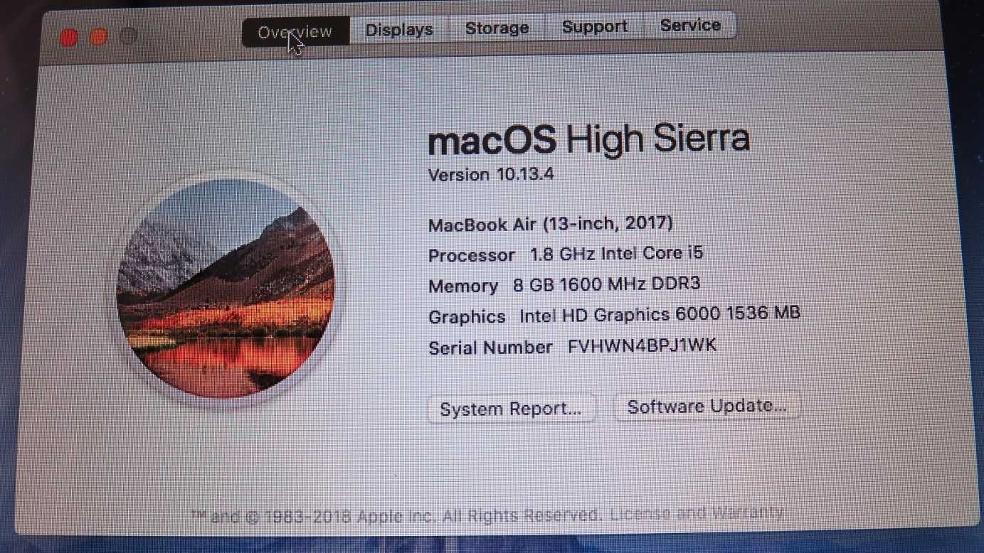 MacBook Apple Air 13' i5 128gb 2017r stan idealny