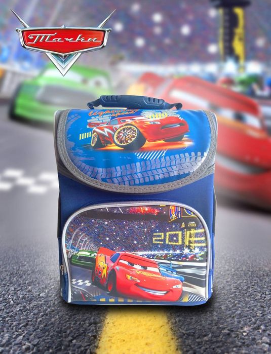 Шкільний рюкзак каркасний ранець для хлопчика Тачки Тигр плюс мішок