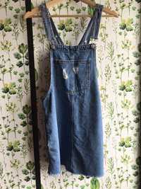 Sukienka jeansowa ogrodniczka Pull&bear S