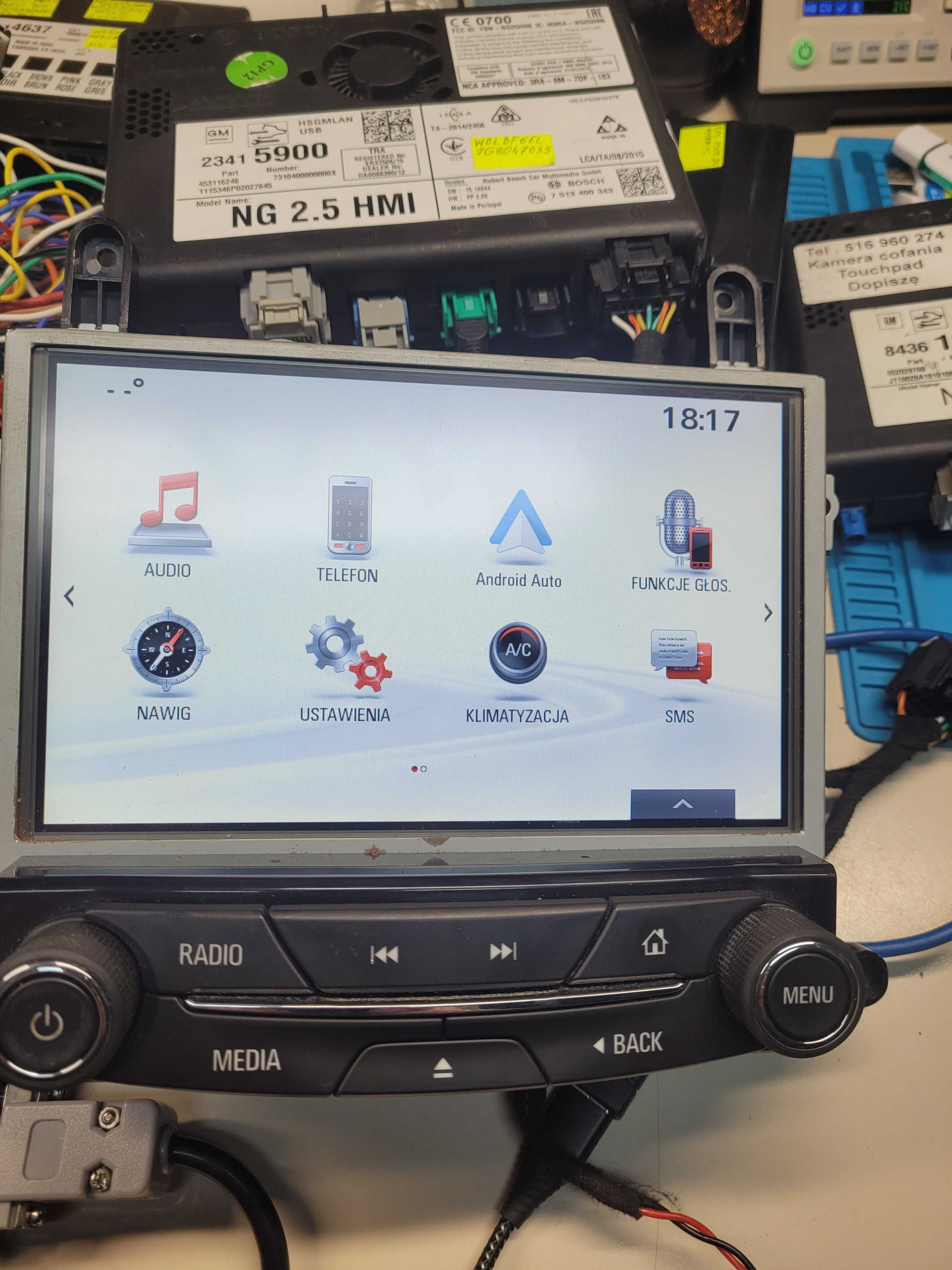 Opel Insignia Astra K Android Auto Kamera naprawa kodowanie HMI 2.5