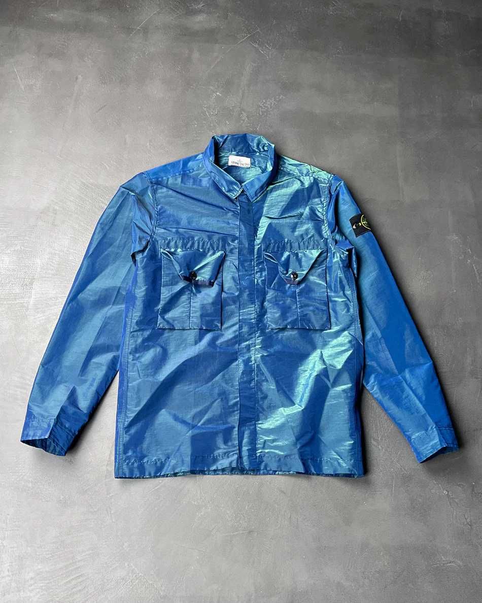 Сорочка STONE ISLAND Nylon Metal Colour Weft Shirt Navy SI0101-NA