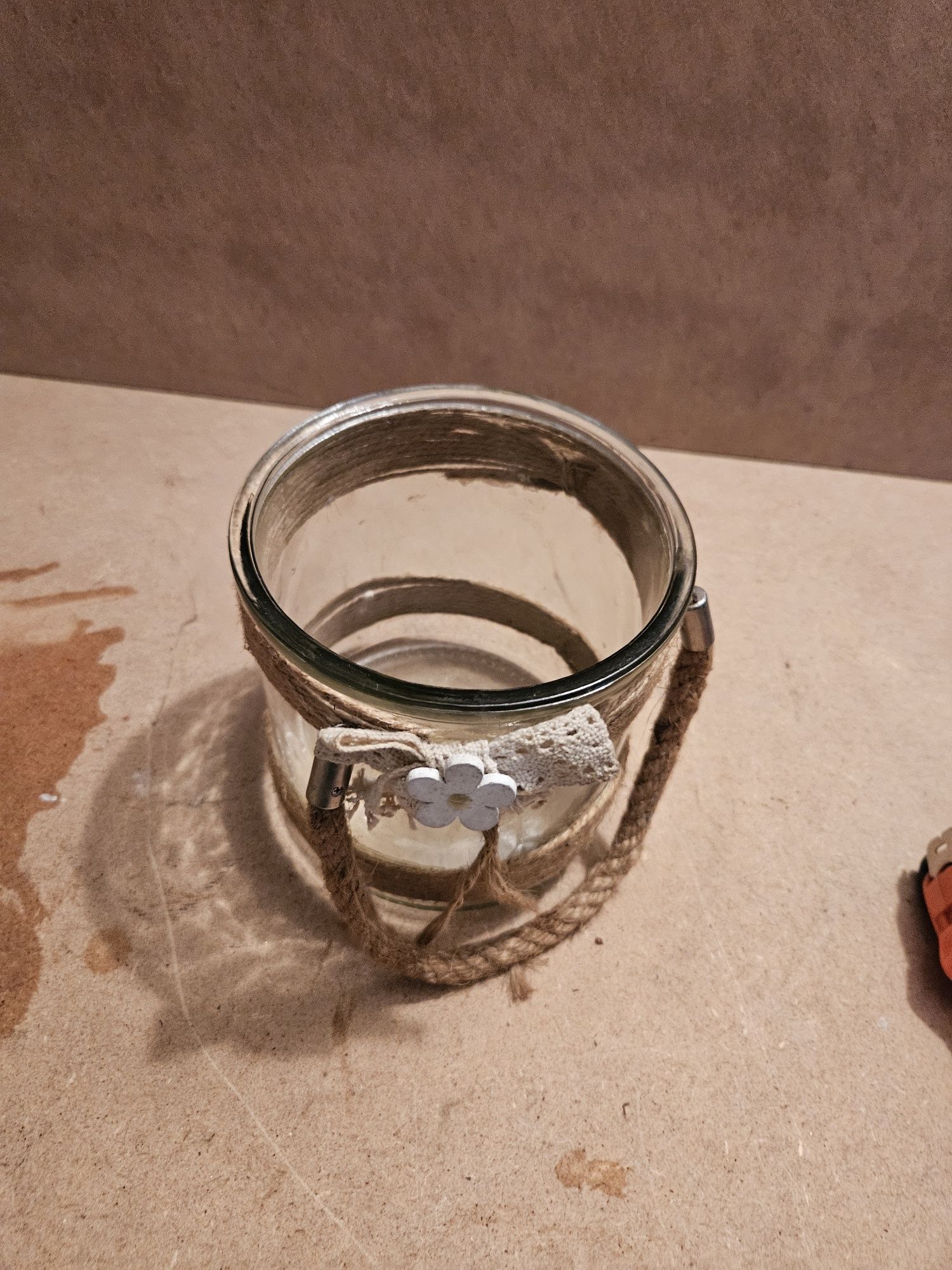 Szklany cylinder,wazon świecznik 12x12 cm – 5 zł