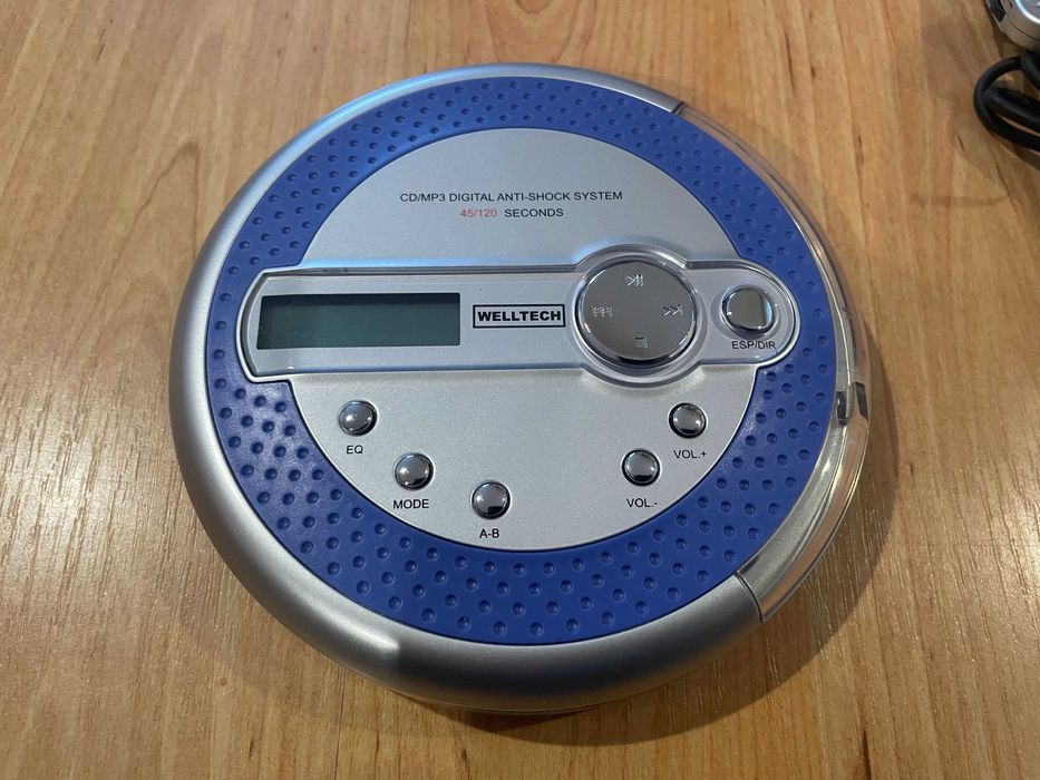 WELLTECH DISCMAN odtwarzacz CD MP3 audio muzyka minidisc płyty cd muza