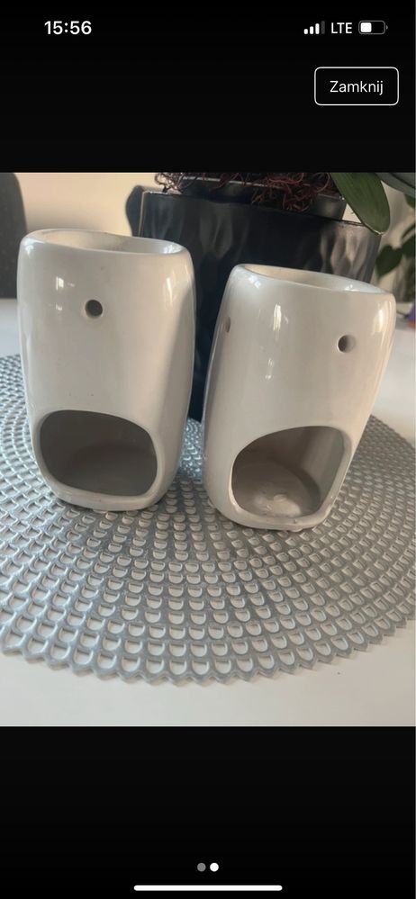 Kominek ceramiczny Twarz wosk olejek