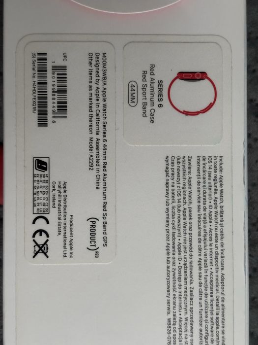 Apple Watch Series 6 GPS 44mm M00D3WB/A