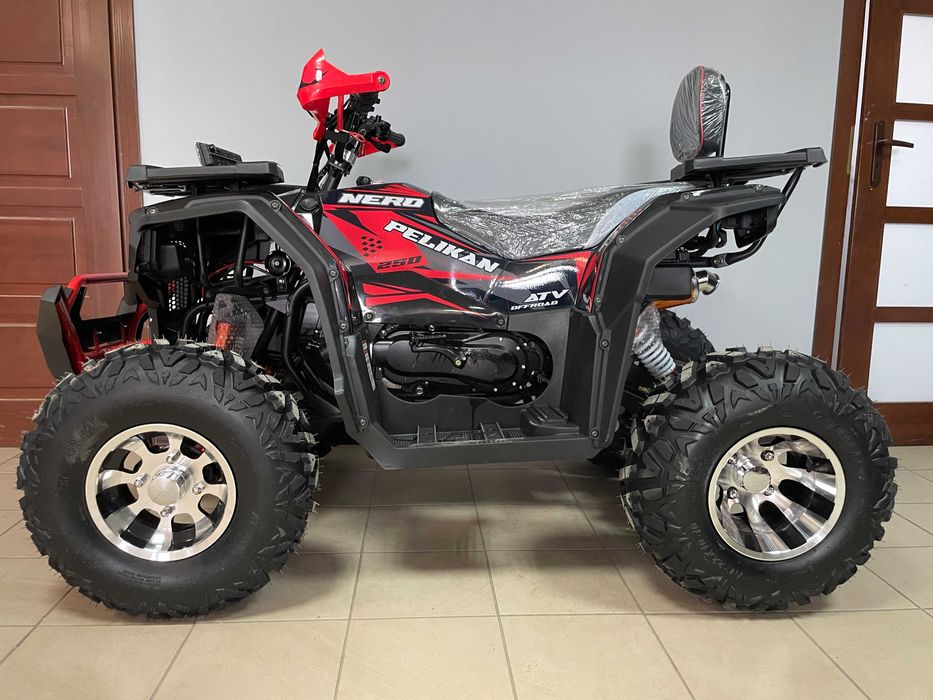 DUŻY QUAD 250cc Pelikan Nero // Wyciągarka hak alufelgi raty dostawa