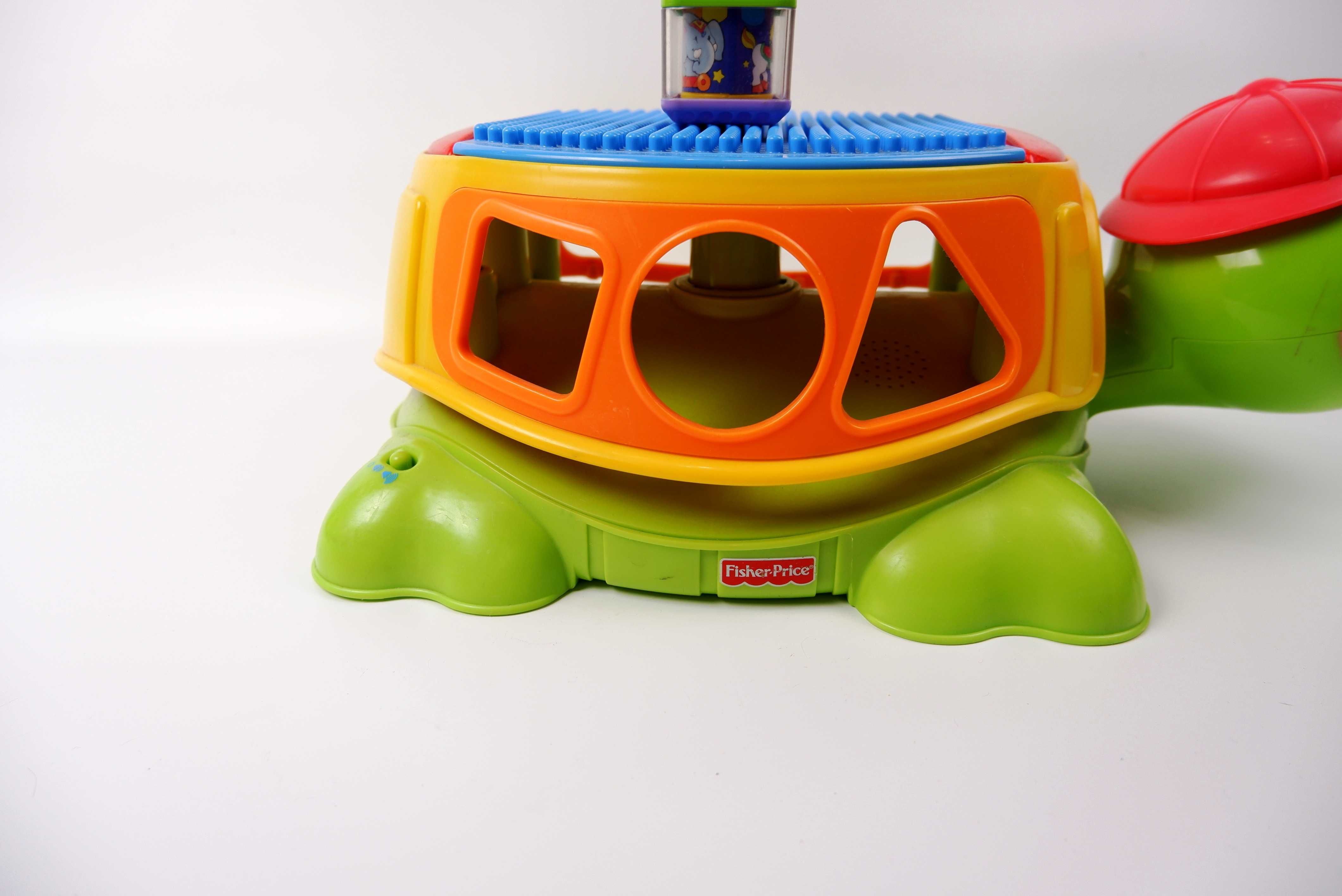 Строительный конструктор черепаха и кубики Fisher Price для малышей