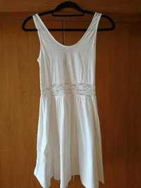 Biała sukienka z Koronkową wstawką w pasie DIVIDED H&M M