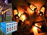 Lampki Ogrodowe Wewnętrzne Zewnętrzne LED 5m 10 szt Lampiony Girlanda