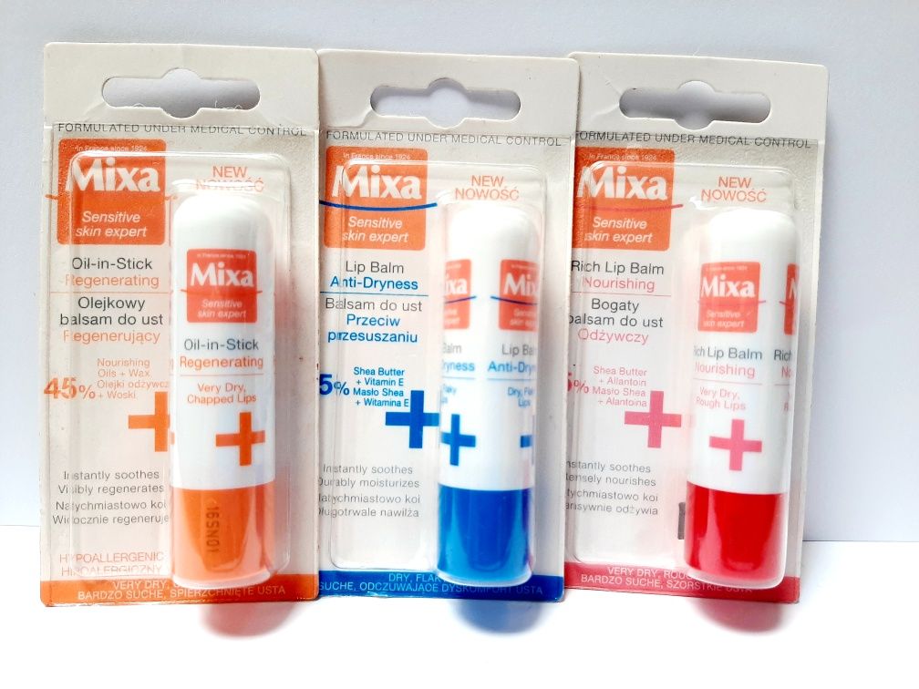 MIXA Cica Repair Odżywcze serum Balsam do ust Pomadka nawilżająca