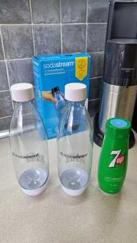 SodaStream 2x butelka 1L. do mycia w zmywarce + GRATIS 7up