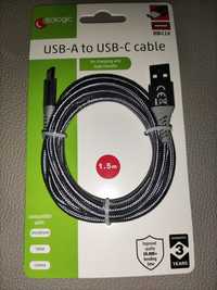 kabel ładowanie USB-C długość 1,50m srebrny