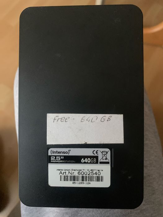Dysk twardy Intenso zewnętrzny 640gb