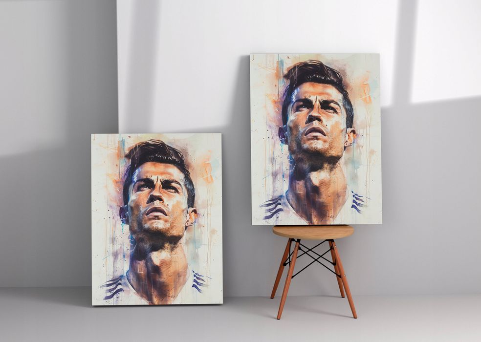 Obraz na płótnie Cristiano Ronaldo CR7 45x60 cm - nowoczesny styl