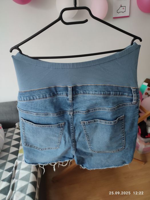 Krótkie spodenki ciążowe jeansowe H&M Mama L