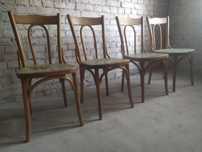 Komplet fotel drewniany krzeslo drewniane Thonet  PRL
