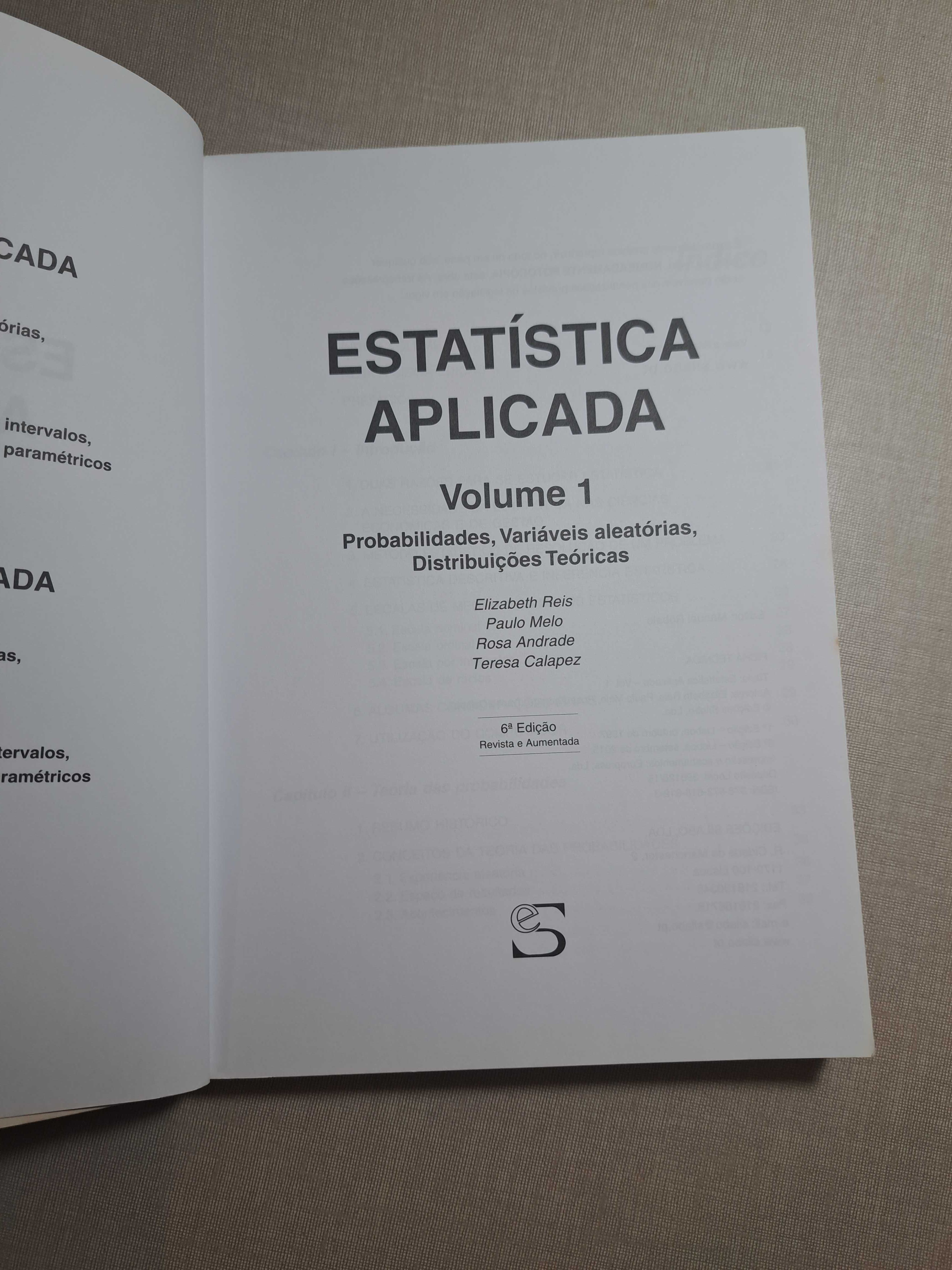 Livro 1 Estatística Aplicada – Como Novo – Envio Rápido!
