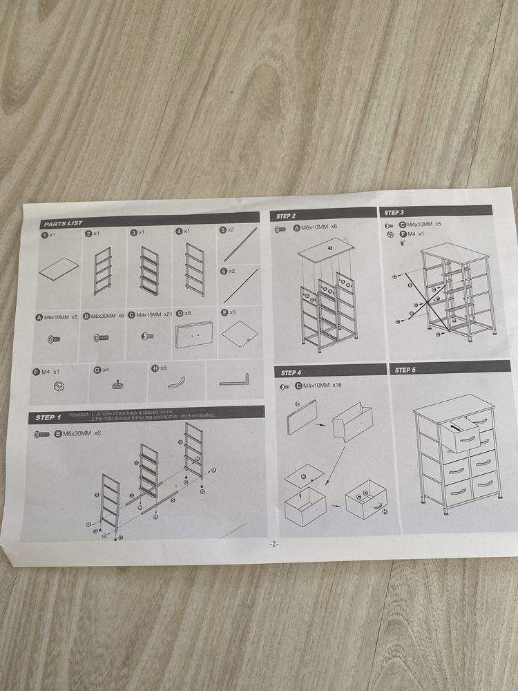 Regał loftowy metalowy z szufladami