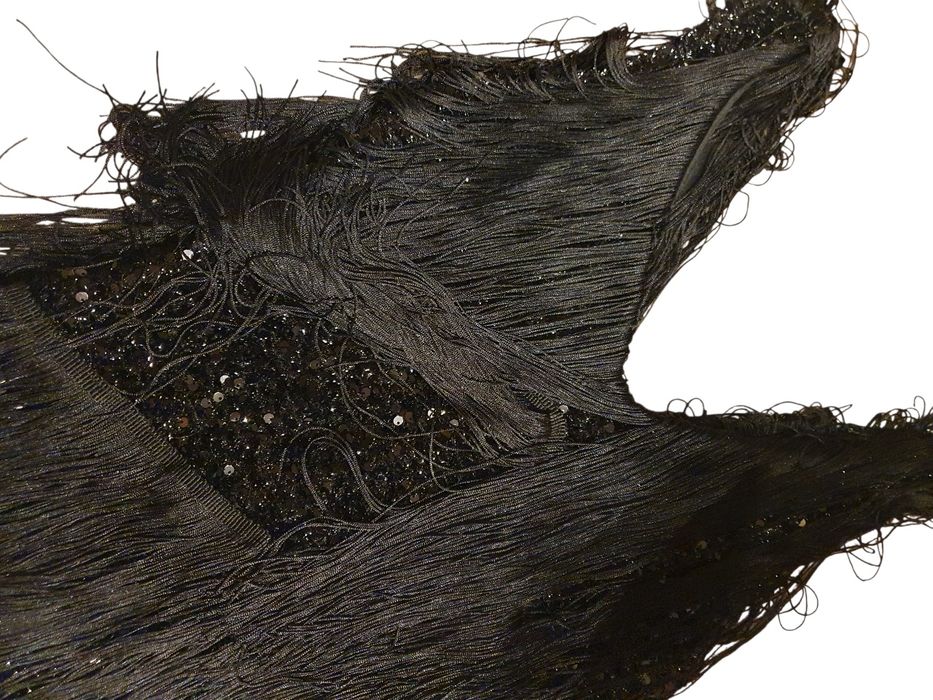 Sukienka Robero Cavalli z cekinami ,frędzlami, piórami