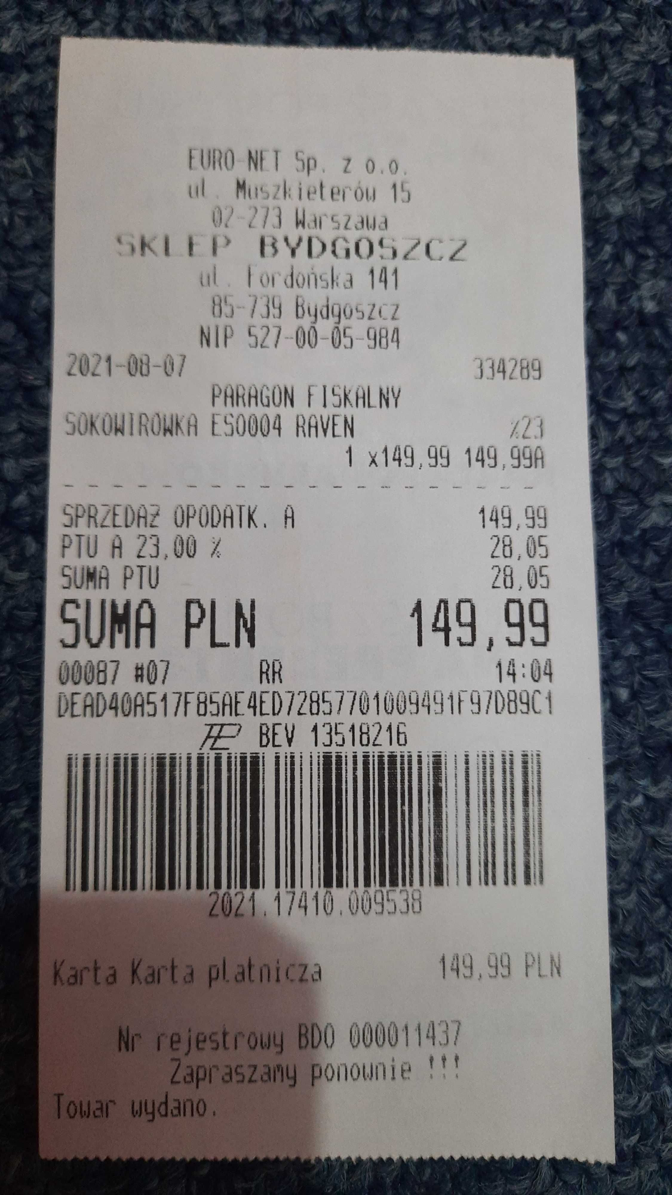Sokowirówka Raven
