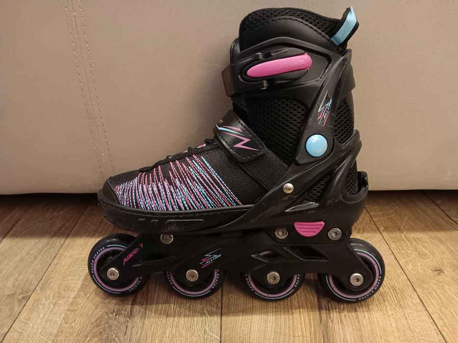 Rolki Regulowane RAVEN Cande Black Mint Violet 31-35 Kauczuk