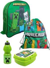 Zestaw plecak przedszkolny worek śniadaniówka Minecraft