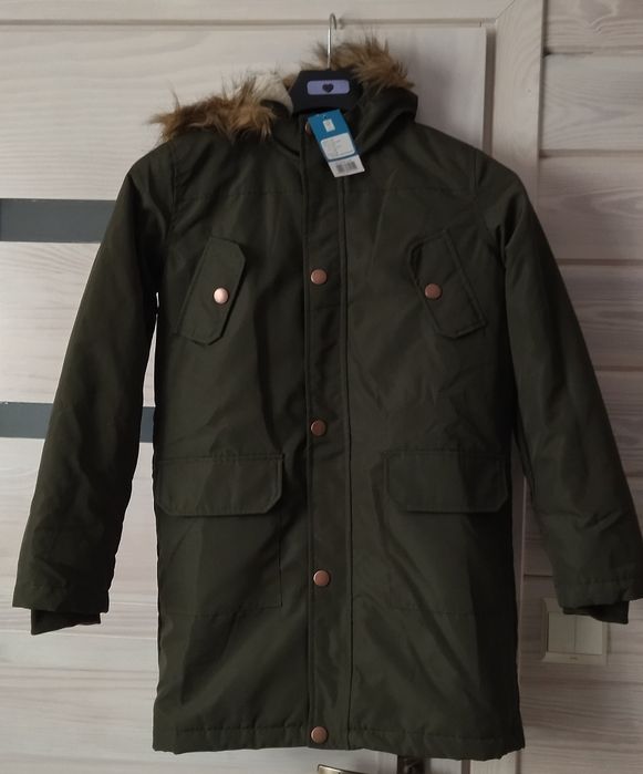 Kurtka/parka chłopięca (146) (nowa)