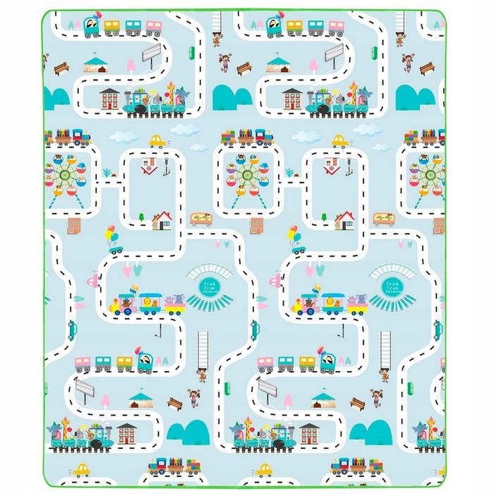 Mata Edukacyjna Piankowa Duża Dla Dzieci 180x150cm Składana Dwustronna