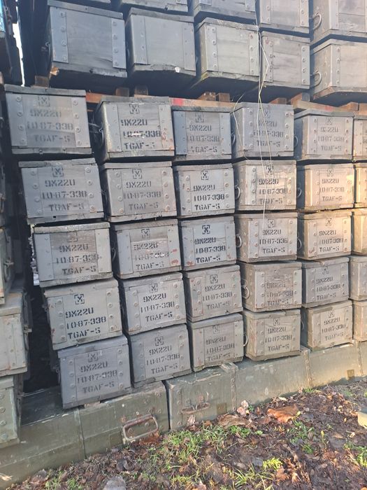 Skrzynia drewniana  wojskowa