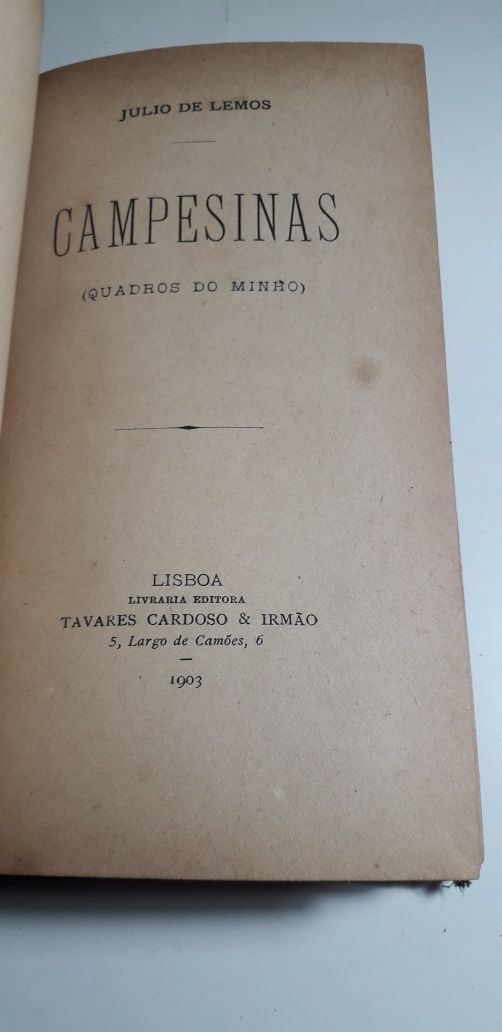Campesinas (Quadros do Minho) Júlio de Lemos (1ª edição, 1903)
