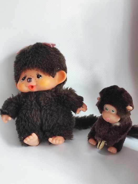 Stare zabawki maskotkę Małpki 2 szt Monchhichi Sekiguchi 1970-80 la