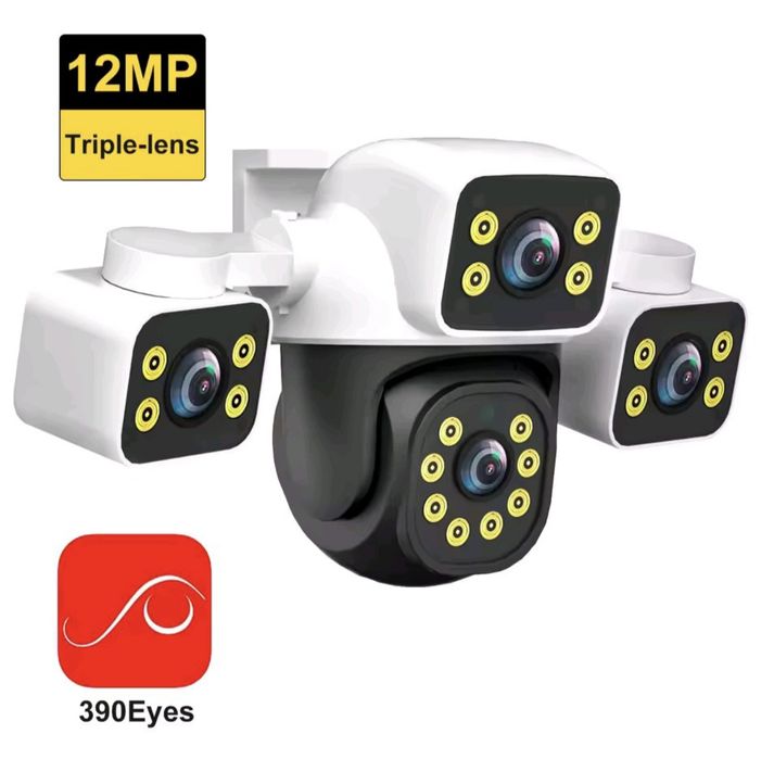 6К 12МР Wi-fi уличная камера видеонаблюдения 360*