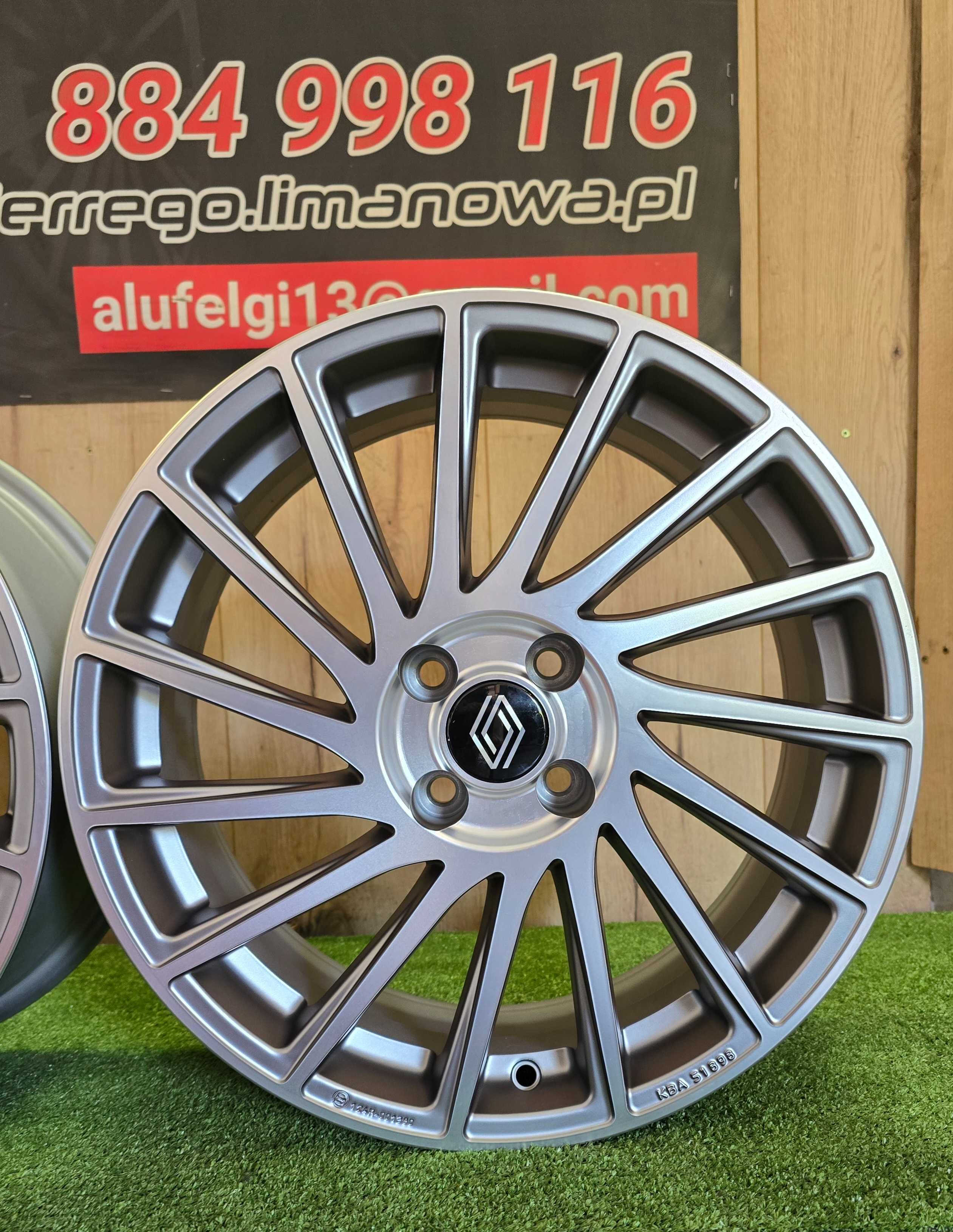 NOWE ALUFELGI RENAULT 17x4x100 - Captur,Clio,Scenic,Twingo,Wind,ZOE