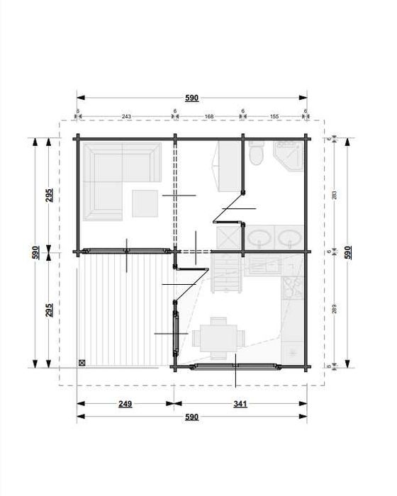 Domek Letniskowy Stodoła 70m2 z Bali Profilowanych