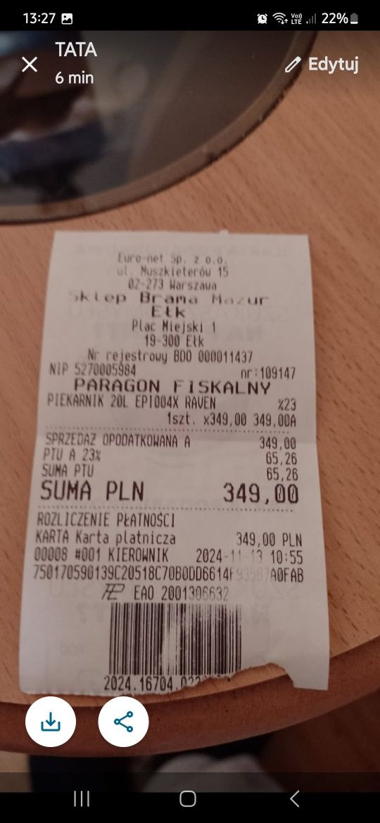 Piekarnik raven nowy