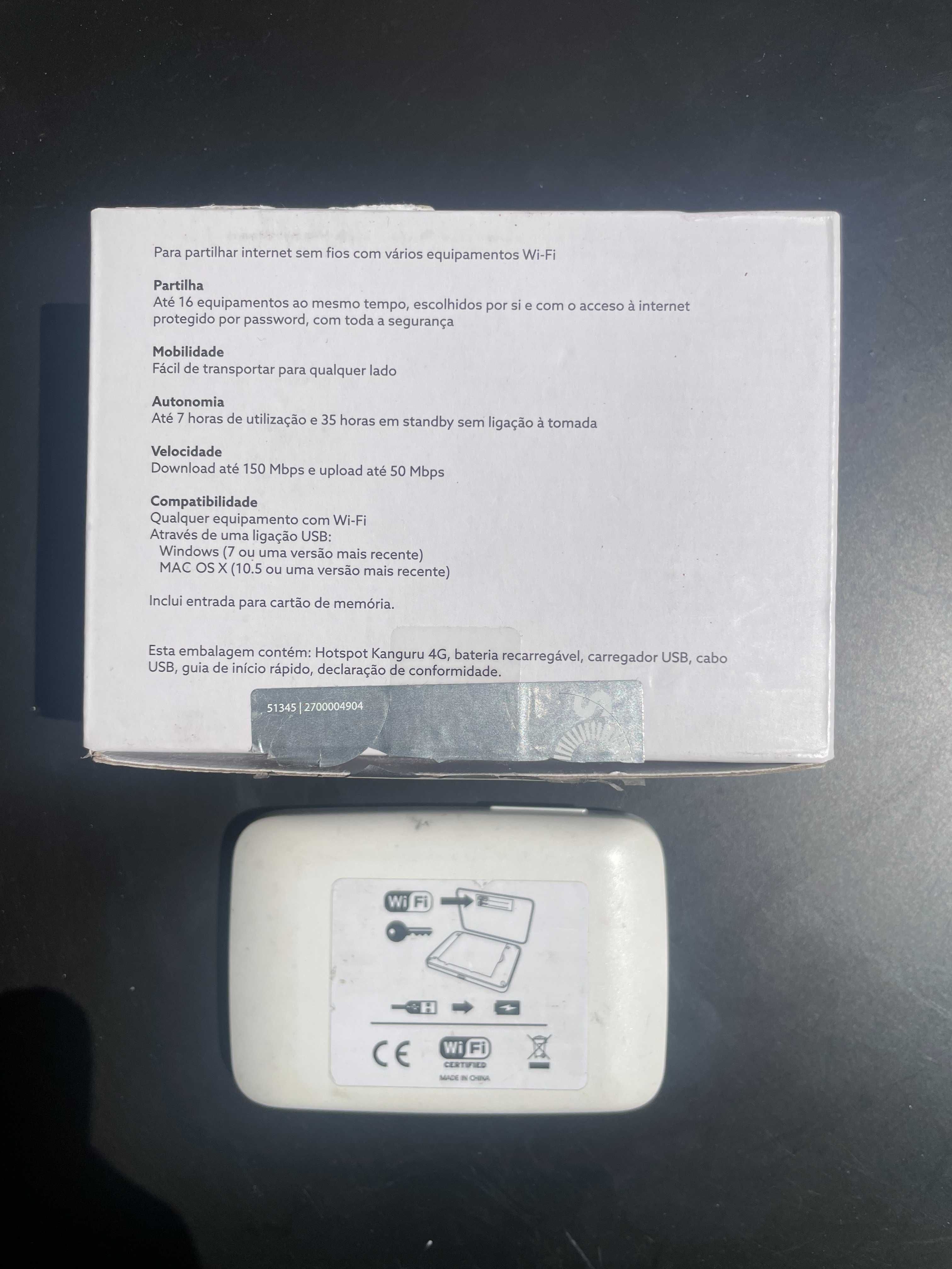 2 HOTSPOTS WiFi 4G - NOS + VODAFONE NOVOS