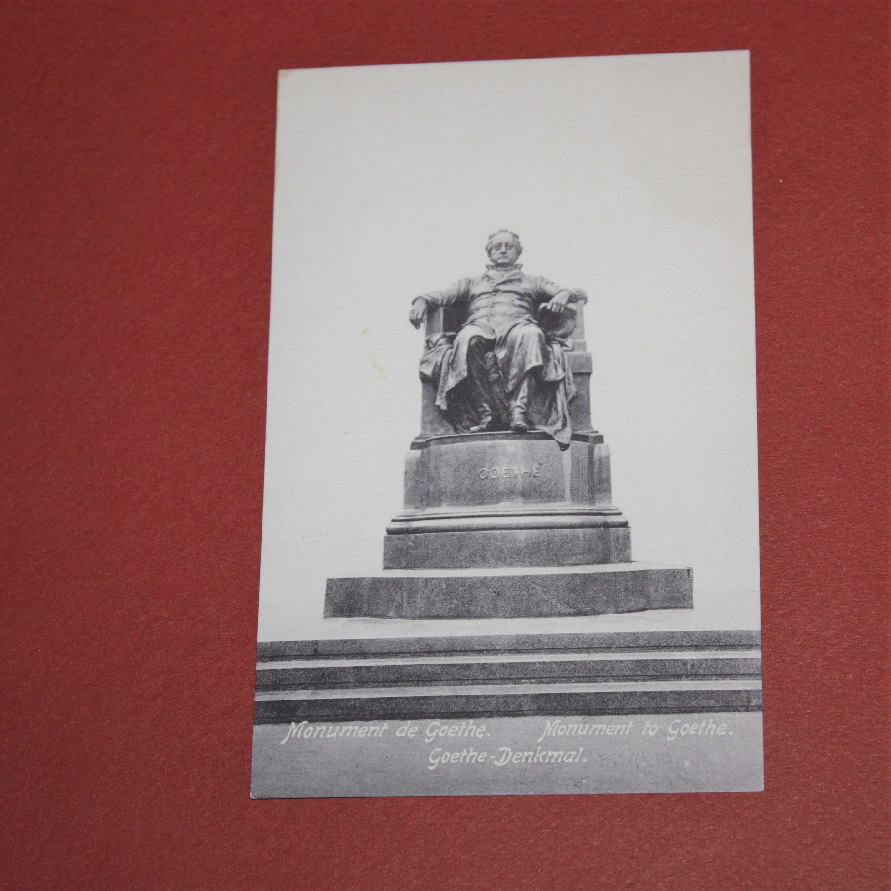 Wiedeń -pomnik Johana Wolfganga GOETHE -stary druk ok. 1900/ 1908