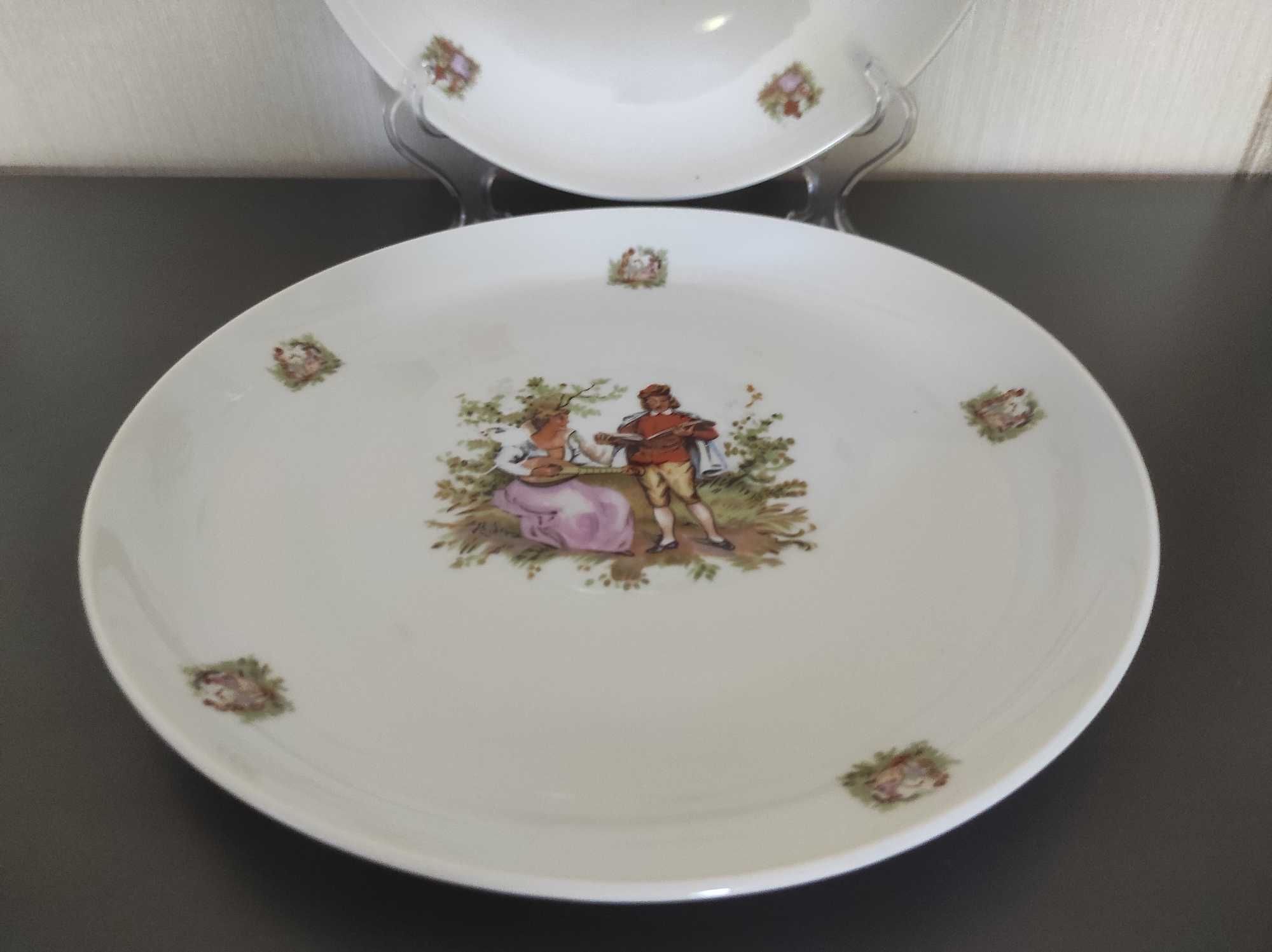 Talerz&patera, stara porcelana PRL