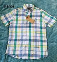 Conjunto camisa + calção 8 anos Novo c/ etiqueta