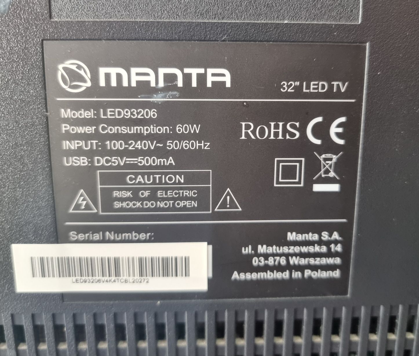 Telewizor LED 32 Manta