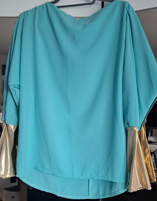Nowa bluzka złote rękawy L Xl