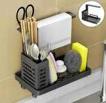 Sink Caddy organizer zlewu kuchennego na gąbkę uchwyt czarny