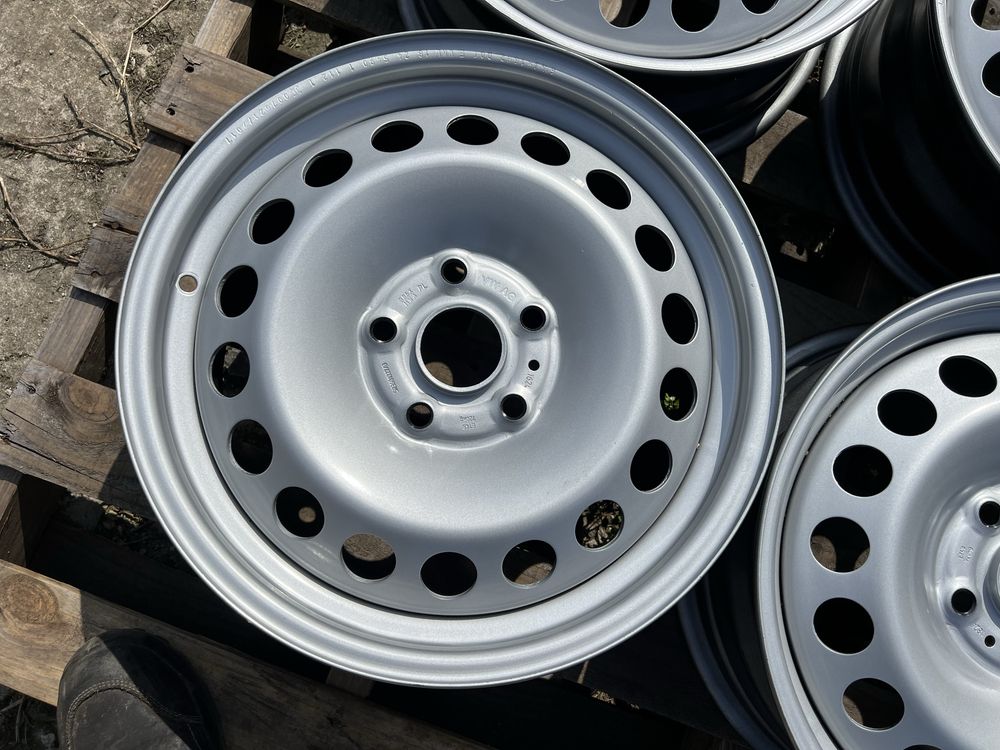 4xfelga stalowa 16” VW/SEAT/SKODA (5x112 ET48) - nowe