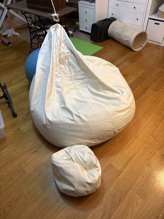 Pufa fotel podnóżek Sako