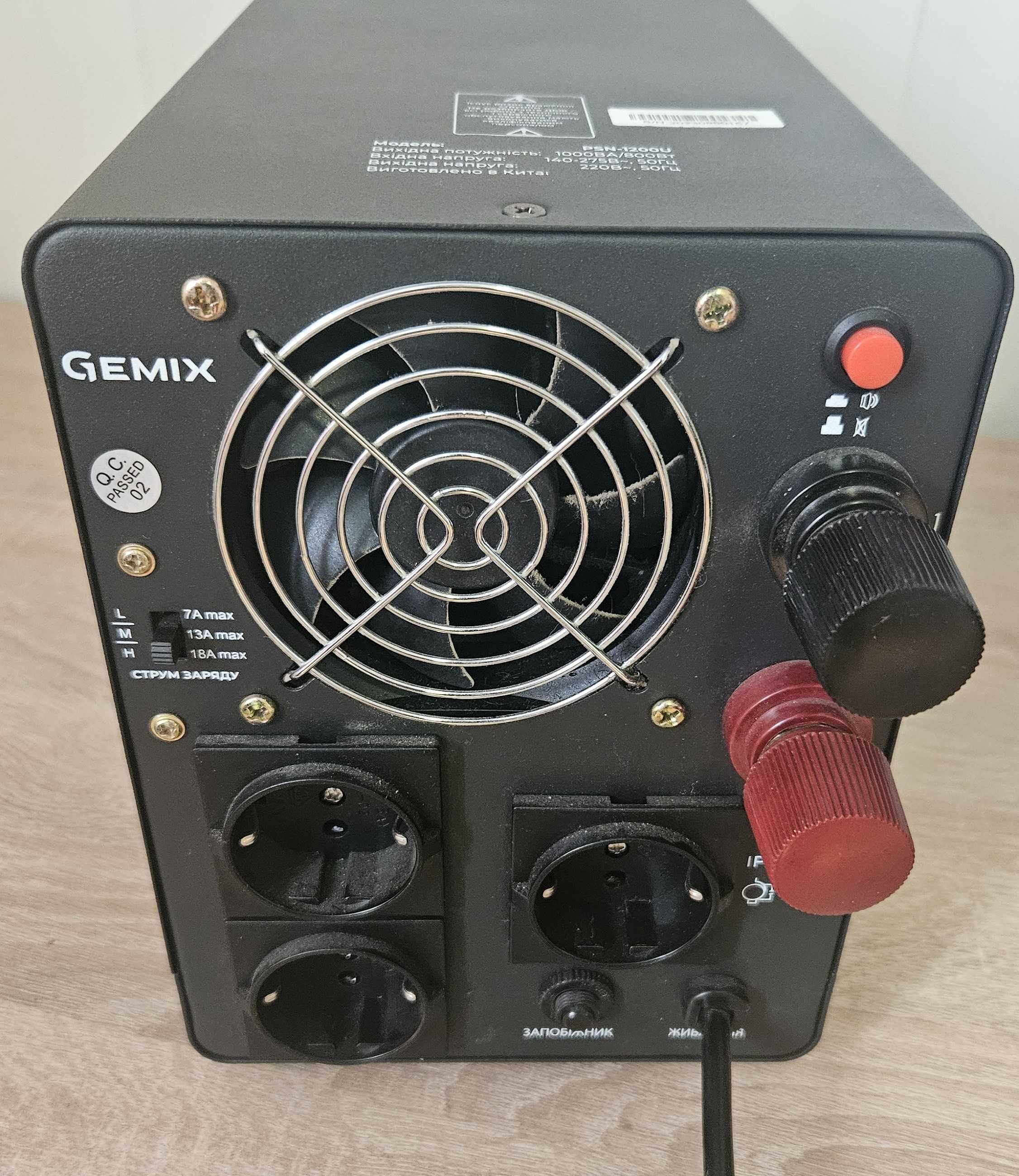 Джерело безперебійного живлення Gemix PSN-1200U LCD 1200ВА/800Вт