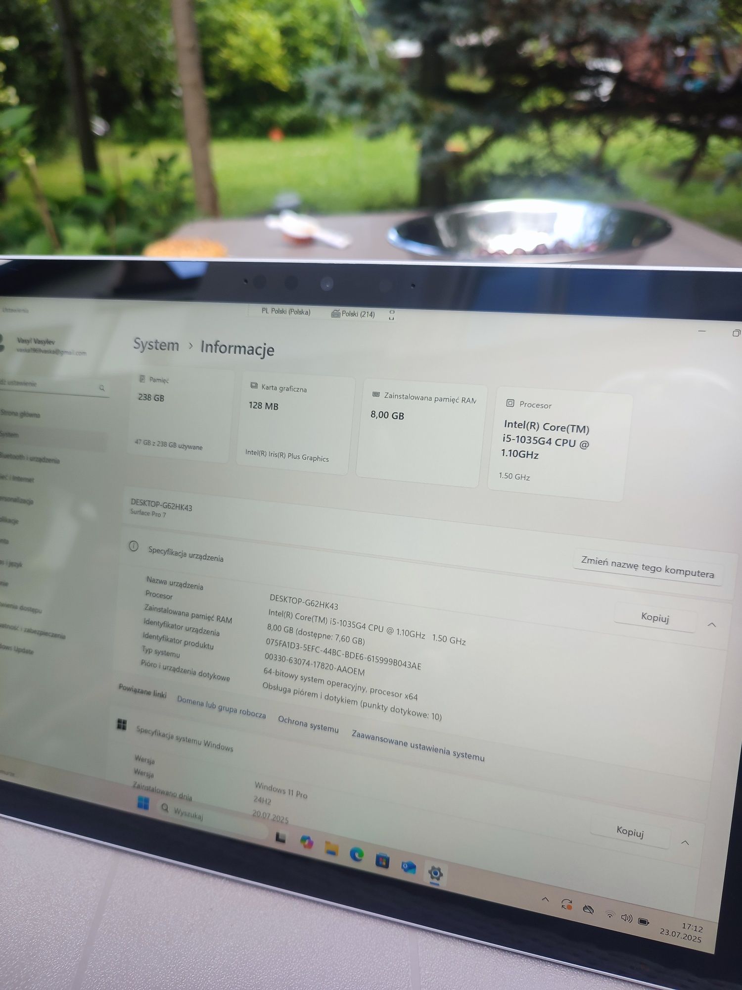 Microsoft Surface pro 7 1866