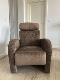 Fotel typu Relax brązowy